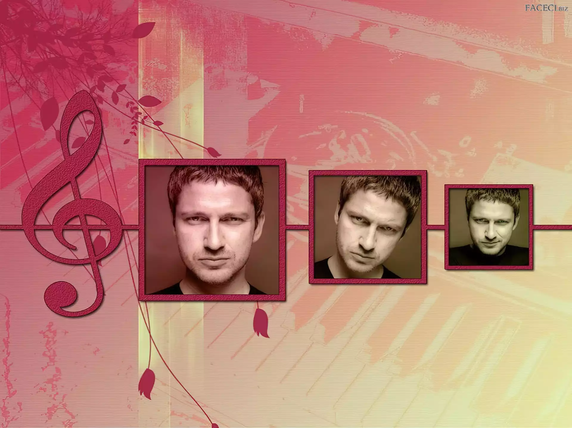 twarz, Gerard Butler, klucz wiolinowy